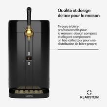 Load image into Gallery viewer, Klarstein FrostBrew Tireuse à Bière - Système de Pression CO₂ Fûts 5L Refroidissement Thermoélectrique 3-12°C Levier de Tirage Noir/Or