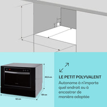 Load image into Gallery viewer, Mini Lave Vaisselle de Table de 8 Couvert,Silencieux,6 Programmes de Lavage,Portable,Facile à Installer pour la Maison et Bureau -