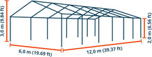 Load image into Gallery viewer, TOOLPORT Tente de Stockage 6x12 m abri bâche PVC 700 N imperméable Blanc