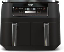 Load image into Gallery viewer, Foodi FlexDrawer Air Fryer,Dual Zone Avec Sparateur Amovible,Grand Tiroir de 10,4 L,7-en-1,Double Zone,Sans Huile,Pices Antiadhsives Compatibles Au Lave-Vaisselle,Noir AF500EU