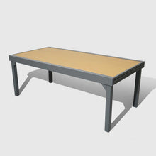 Load image into Gallery viewer, Table de jardin extensible en aluminium 12 places effet bois (200/320 x 100 cm) Murano Gris anthracite - Action-sport36 -