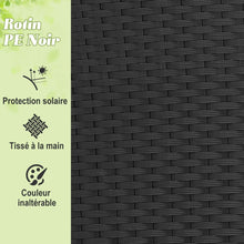 Load image into Gallery viewer, Lit Canapé de Jardin Rond en Rotin PE Auvent Rétractable Coussins et Oreillers Amovibles Salon de Jardin Modulable Blanc -