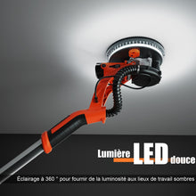 Load image into Gallery viewer, Ponceuse de Plaque de Plâtre 750W avec Lumière LED 6 Vitesses Variables 800-1750 tr/min -