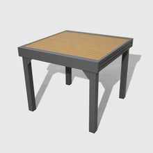 Load image into Gallery viewer, Table de jardin extensible en aluminium 8 places effet bois (90/180 x 90 cm) Murano Gris anthracite - Action-sport36 -