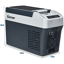 Load image into Gallery viewer, Réfrigérateur Congélateur de Voiture 12L Portable Compresseur -20°C à +10°C Ampoules LED 2 Porte-gobelets 23x53x36cm -