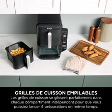 Load image into Gallery viewer, Foodi FlexDrawer Air Fryer,Dual Zone Avec Sparateur Amovible,Grand Tiroir de 10,4 L,7-en-1,Double Zone,Sans Huile,Pices Antiadhsives Compatibles Au Lave-Vaisselle,Noir AF500EU
