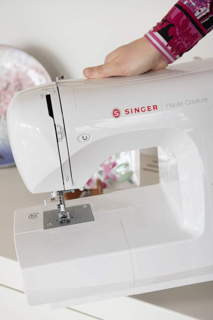 Haute Couture F527C Machine  coudre lectronique Professionnelle,80 points,utilitaires,lastiques,dcoratifs,Facile pour Dbutants Electrique Portable,Maison