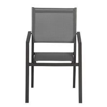 Load image into Gallery viewer, Lot de 8 chaises en aluminium anthracite - textilène gris -
