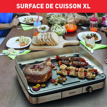 Load image into Gallery viewer, Tefal Plancha Electrique Maxi Plancha XXL 10/12 Personnes Plancha Intérieur Et Extérieur Inox CB690D12