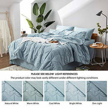Load image into Gallery viewer, Bedsure Blue Comforter Set Queen - Bed in A Bag Queen 7 Pieces, Pintuck Bedding Sets Light Blue Bed Set with Comforter, Sheets, Pillowcases &amp; Shams